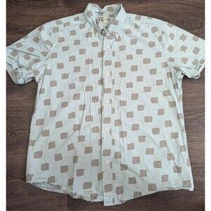 Tropicalia Mens Size Large Button Down Short Sleeve Vintage Shirt Tropical
